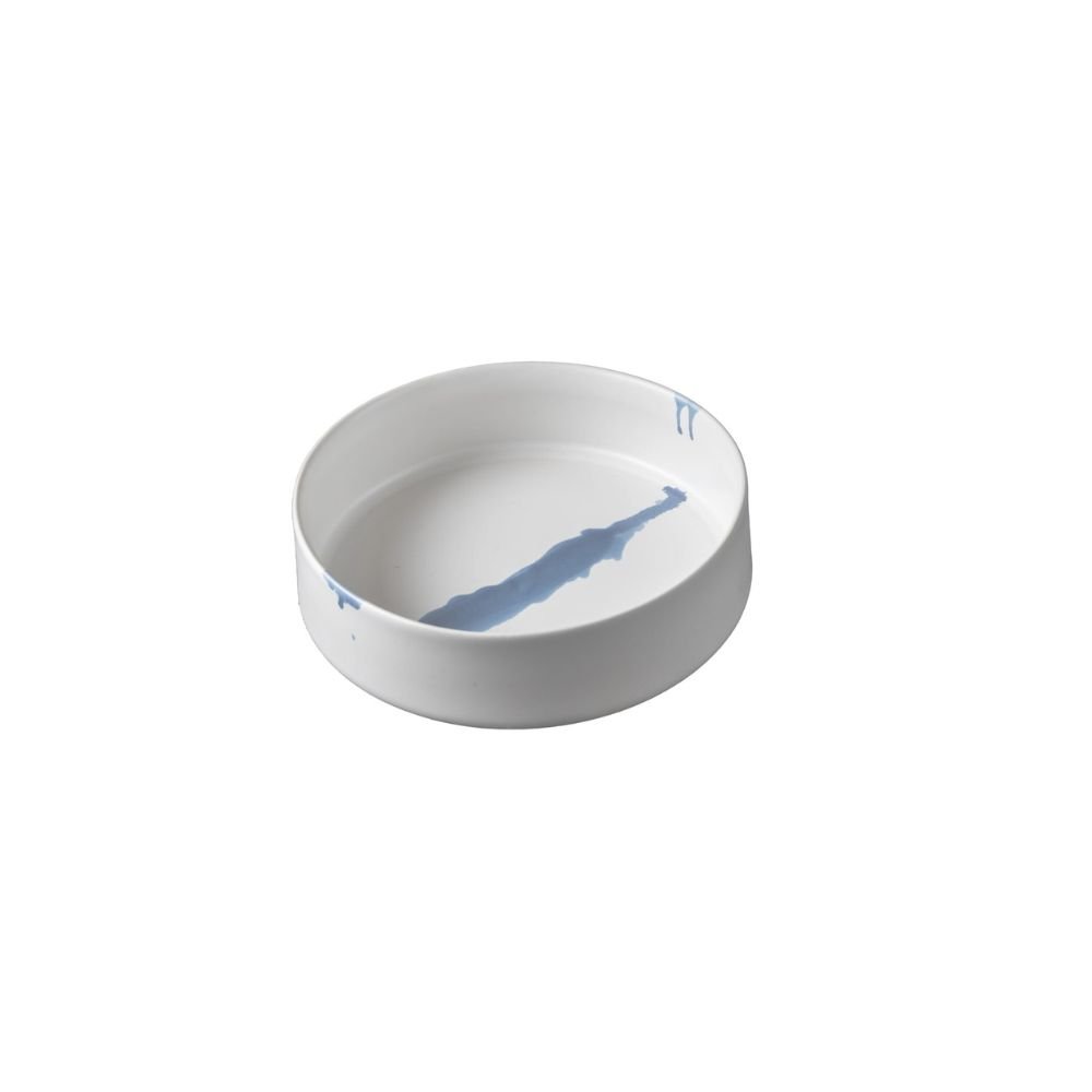6 Ionic Bowl 19 White & Blue - Image 1