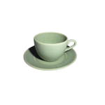 Silk Green Cappuccino With Saucer Mat 150 ml