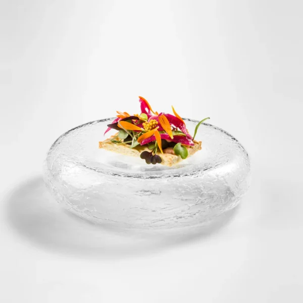 Boro Crackled Plate 17cm