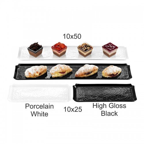 onda 10x25cm black peeble presentation tray mini