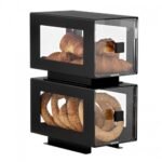 Bread Display Atrax Double  With Black Mat Steel Case and Acrylic Drawer Stackable