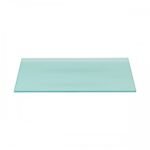 hardened rectangular glass 35x65cm satin