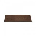 Rectangular Beech Veneer Laminate Mdf 35x65 Cm Dark Lacquer Coated Wood