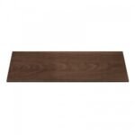 Rectangular Beech Veneer Laminate Mdf 25x85 Cm Dark Lacquer Coated Wood