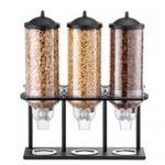 Cereal Dispenser Classix Trio 3x6 Lit Black