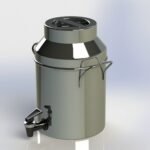 5 liters milk can with commercial faucet