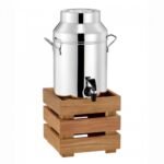 Crate milk dispenser rustic 5liters Acacia Wood base