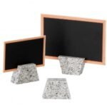 granit white triangle card stand without card-3pcs pack