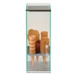 5 row ice cream cone cabinet with stainless steel base and lid