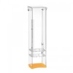 acrylic cone holder single row with mandarin yellow base