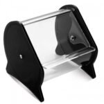 acrylic spoon holder with roll top door black