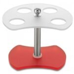 modern plexiglass cone stand pallet frost and red