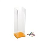 acrylic cup holder for small cups (1-2 scoops) mandarin yellow