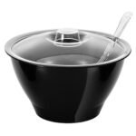 acrylic bowl with lid 9 liters black