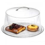 Set Round Φ30cm Plexiglass Clear Tray + Bell Cover