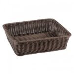 Bread Basket Polyrattan Gn 1/2 10cmH Old Wood Look