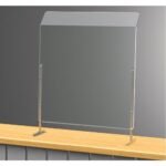counter top plexiglass protective shield 50x73h with adjustable height 73/83cm