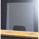 counter top plexiglass protective shield 100x75h with sides
