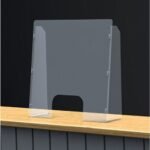 counter top plexiglass protective shield 65x75h with sides