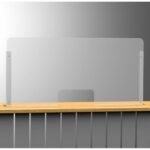 counter top plexiglass protective shield 150 x 75h classic line