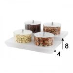 studio buffet organizer 2 x 1,3 liters with frost plexiglass base 8cm