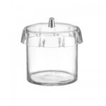 Cylinder glass jar φ15x15h with plexiglass gofre lid