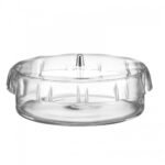 Cylinder Glass Jar Φ20x10H With Plexiglass Gofre Lid