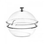 Stackable Glass Bowl D14cm 0.5 Lit With Plexiglass Lid