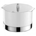 norma porcelain white buffet pot 1,3 liters with st. steel base