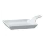 fingerfood mini platter with handle 9,5 x 9,5 cm 1,5h cm white