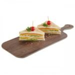 racket oak woodgrain presentation melamine board 20x40 cm with 13 cm handle