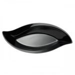 leaf melamine salad bowl 50 x 23 x 7,5h cm black