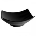 global low melamine bowl 40 x 40 x 13,5h cm black