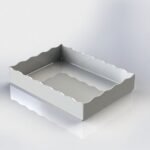 arc 28x21xh5 white modern tray with wave edge