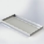 arc 42x21xh2 white modern tray with wave edge