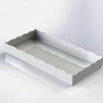arc 42x21xh5 white modern tray with wave edge