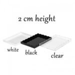 arc 14x21xh2 white modern tray with wave edge