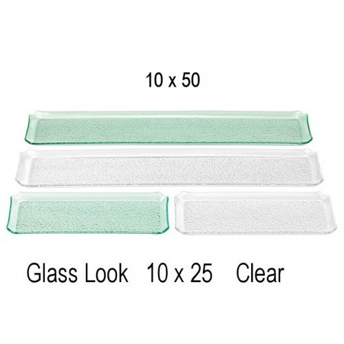 onda 10x25cm clear peeble presentation tray mini
