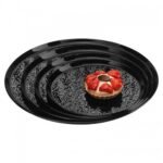 onda peeble presentation tray round φ 35cm black