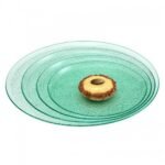 onda peeble presentation tray round φ 25cm glass look