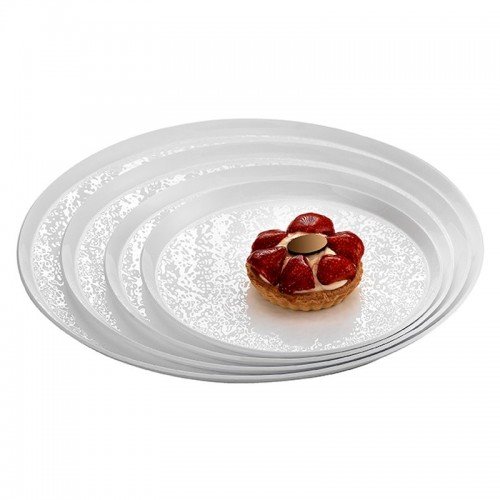onda peeble presentation tray round φ 40cm white