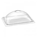 Mini Plexiglass Platter + Dome Cover 21 X 32cm (1+1pc Kit) clear