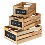 Wooden Crate With Plexi Window & Blackboard Sign 33x50