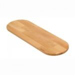 Wooden board OVAL solid beech wood 23X72x2h w/ antislip pads eco oil finished