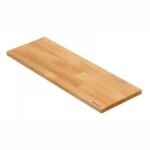 Wooden Board Solid Beech Wood 28x66 cm With Antislip Pads Oil Finished