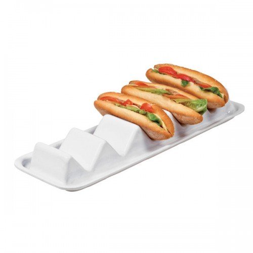 sandwich wave tray white