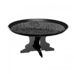 cake stand φ 30 cm high gloss black plexiglass 10cm h