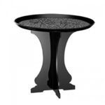 cake stand φ 25 cm high gloss black plexiglass 22cm h