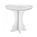 cake stand φ 25 cm high gloss white plexiglass 22cm h
