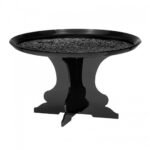 cake stand φ 25 cm high gloss black plexiglass 16cm h